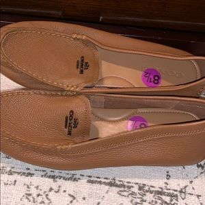 Tan/brown coach loafers